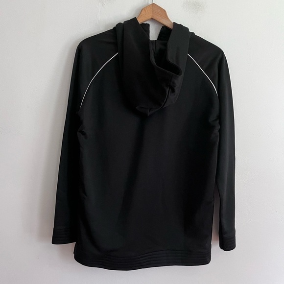 Good American Black Boyfriend Tunic Half Zip Athleisure Hoodie - Picture 3 of 13